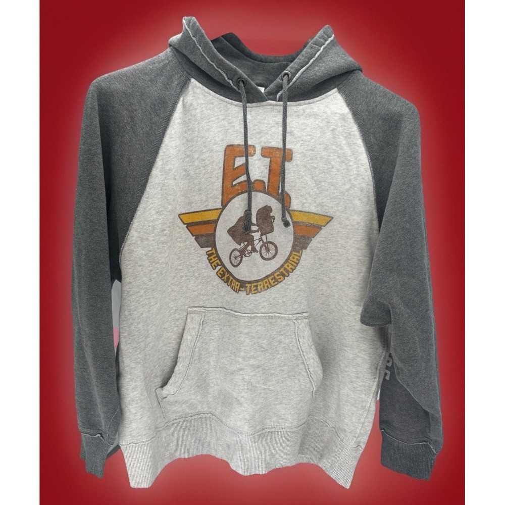 E.T. Phone Home Unisex Small Gray Pullover Hoodie Stylish Pop Culture Fans